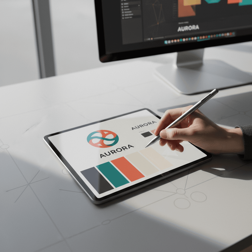 Brand identity design mockup